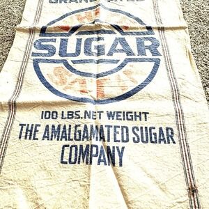 Amalgamated Sugar Company 100 Lb Canvas Sugar Sack Bag